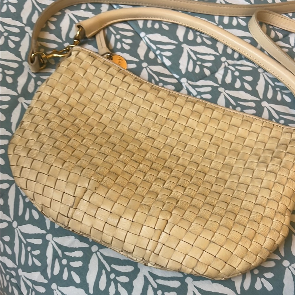 Clare V. Woven Tan Crossbody Bag